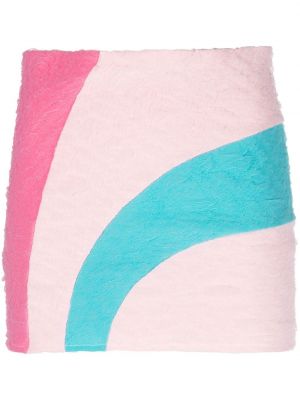 Fustă mini cu imagine cu imprimeu abstract Andersson Bell roz