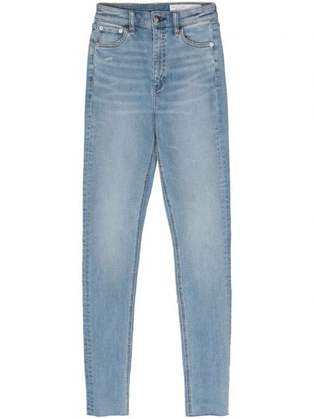 Højtaljet skinny jeans Rag & Bone blå