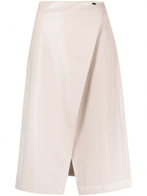 Midi sukně Armani Exchange bílé
