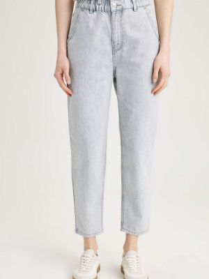 Priliehavé džínsy s vysokým pásom Defacto sivá
