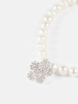 Krištáľový náhrdelník s perlami Magda Butrym biela