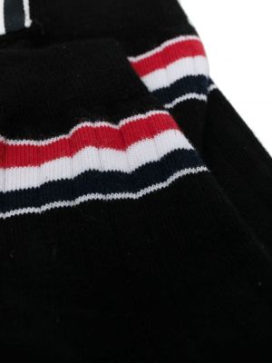 Chaussettes à rayures en tricot Thom Browne noir