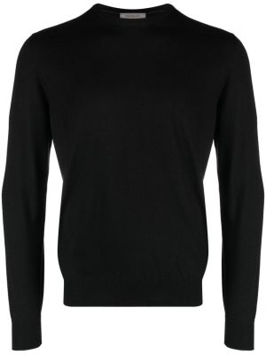 Vlněný svetr s kulatým výstřihem Corneliani černý