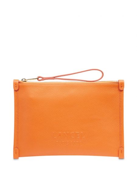 Læder clutch Lancel orange