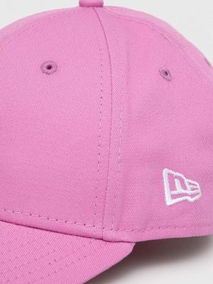 Бавовняна кепка з аплікацією New Era рожева