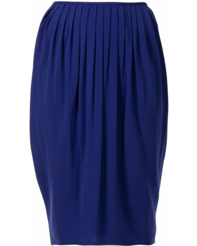 Plisovaná sukně Céline Pre-owned - modrá