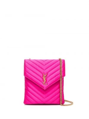 Quiltad väska Saint Laurent rosa