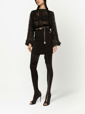 Jacquard bluse Dolce & Gabbana schwarz