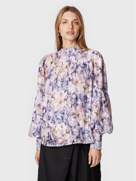 Рубашка Bruuns Bazaar фиолетовая