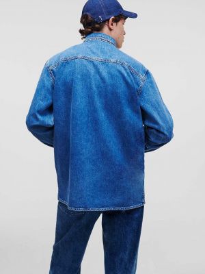 Denim srajca Karl Lagerfeld Jeans modra