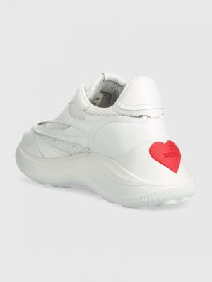 Sneakerși Love Moschino alb