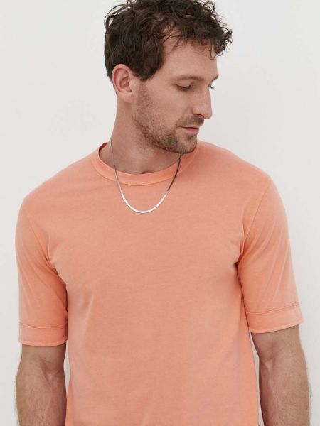 Памучна тениска с дълъг ръкав Drykorn оранжево