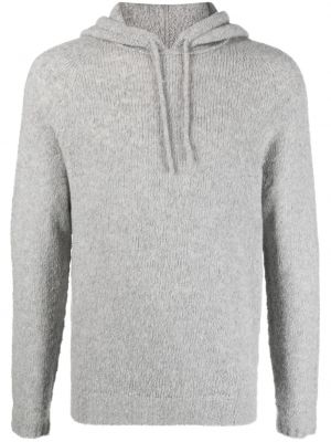 Sweter wełniany z kapturem Société Anonyme szary