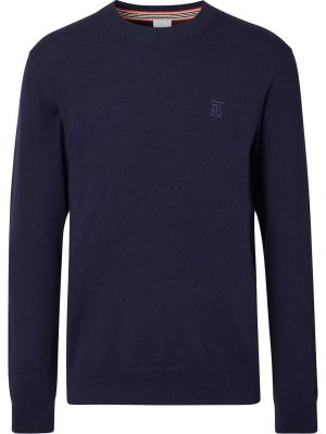 Jersey con bordado de punto de tela jersey Burberry azul