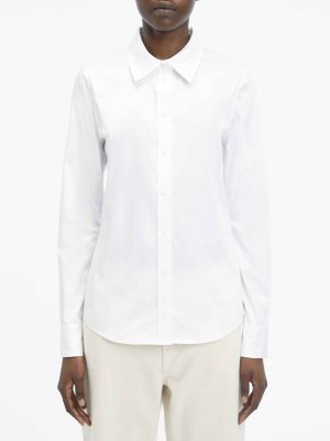 Camisa con botones slim fit manga larga Calvin Klein blanco