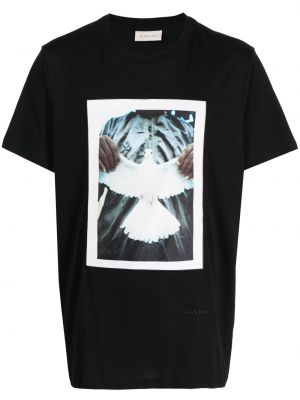 T-shirt aus baumwoll mit print Qasimi schwarz
