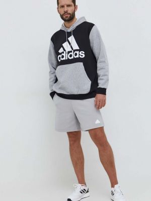 Hoodie s kapuljačom s printom Adidas crna