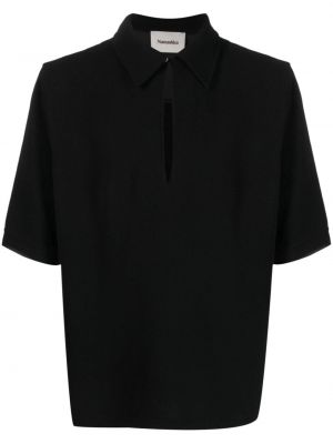 Krepo marškiniai Nanushka juoda