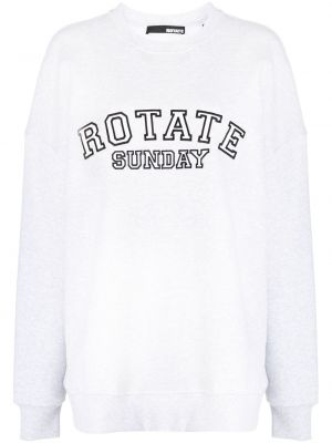 Sweatshirt mit stickerei aus baumwoll Rotate grau