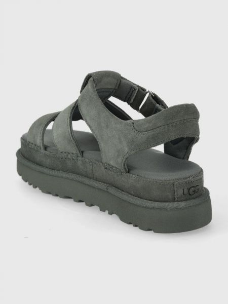 Sandale din piele cu platformă Ugg gri