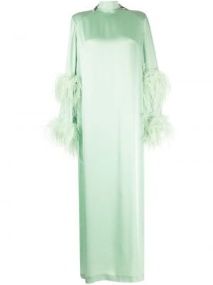 Sukienka koktajlowa w piórka Rachel Gilbert zielona