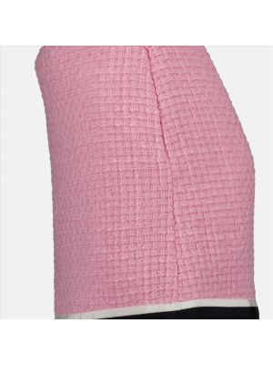 Mini falda de tweed Miu Miu rosa