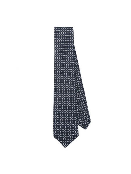 Jedwabny krawat Borrelli niebieski