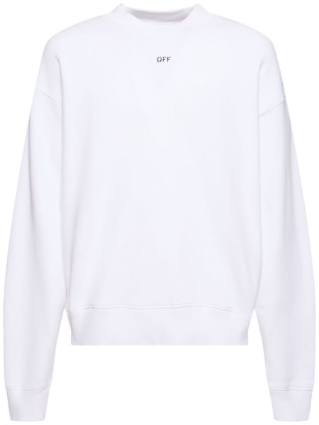 Felpa di cotone Off-white bianco