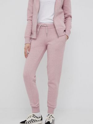 Sportovní kalhoty Superdry růžové