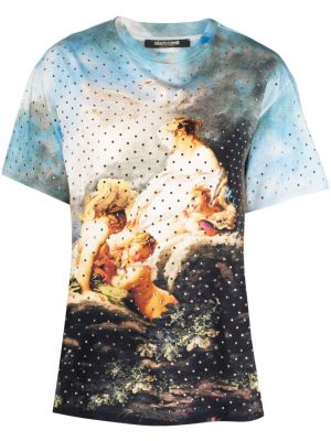 Bavlněné tričko s potiskem Roberto Cavalli