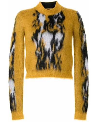 Jersey leopardo de tela jersey Paco Rabanne amarillo