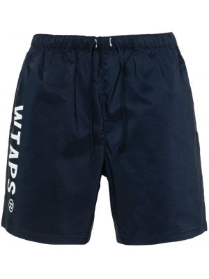 Shorts de sport à imprimé Wtaps bleu