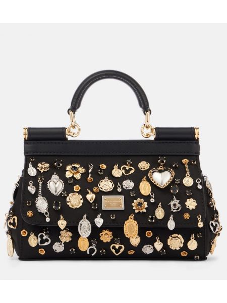 Læder mini taske Dolce&gabbana sort