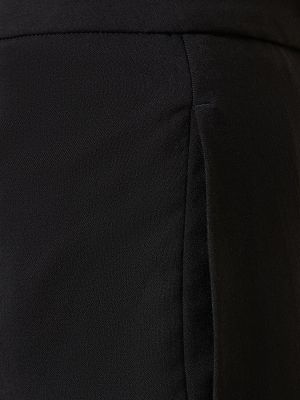 Vlněné rovné kalhoty Mach & Mach černé