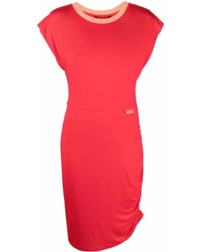 Трикотажное рубашка платье Armani Exchange, красный