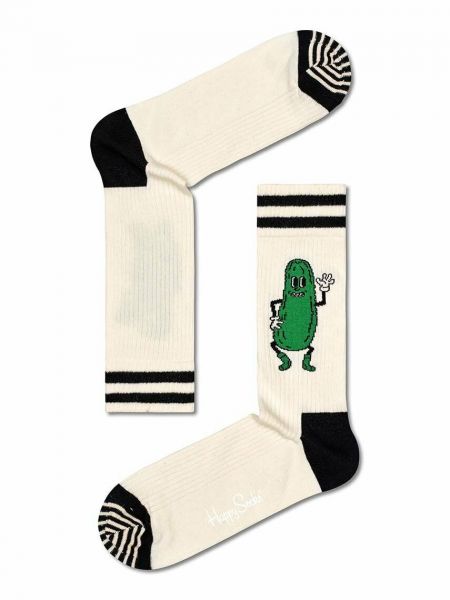 Чорапи Happy Socks бежово