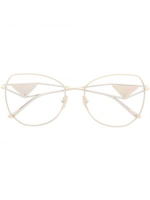 Occhiali oversize Prada Eyewear oro