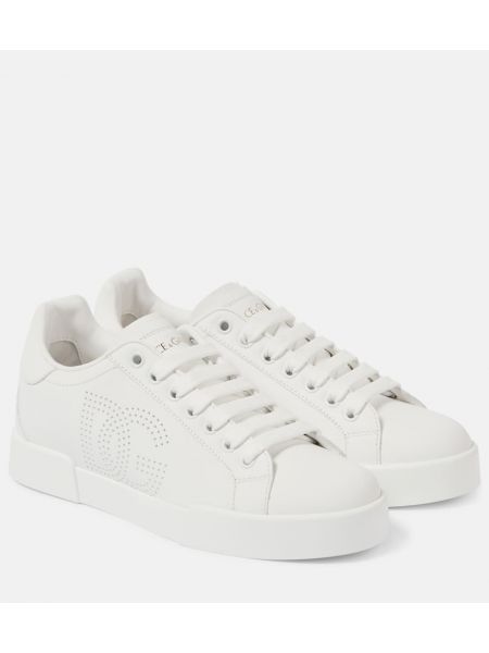 Läder sneakers Dolce&gabbana vit