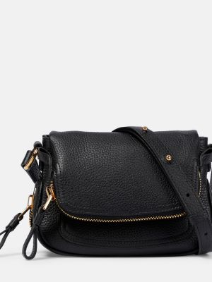 Черная кожаная сумка через плечо Tom Ford