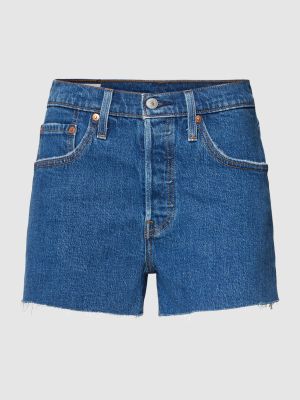 Szorty jeansowe slim fit skórzane Levi's niebieskie