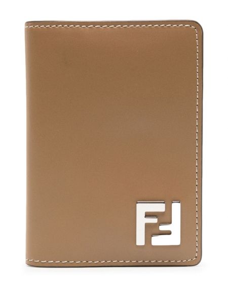 Kožená peňaženka Fendi hnedá