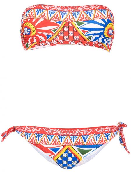 Bikini con estampado con estampado geométrico Dolce & Gabbana