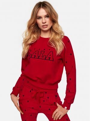 Sportinis džemperis su širdelėmis Plny Lala raudona