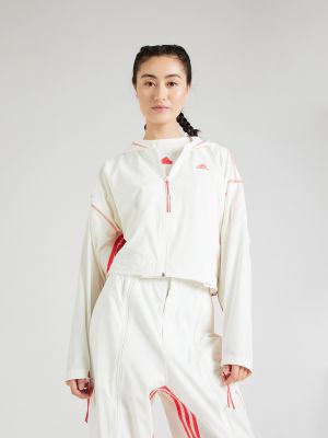 Ватиран елек с качулка Adidas Sportswear бяло