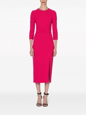 Midi šaty Carolina Herrera růžové