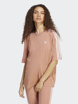 Tricou oversize cu croială lejeră Adidas maro