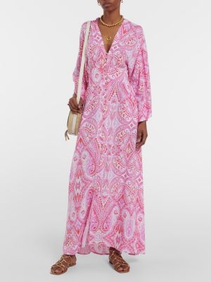 Midi ruha nyomtatás Melissa Odabash rózsaszín