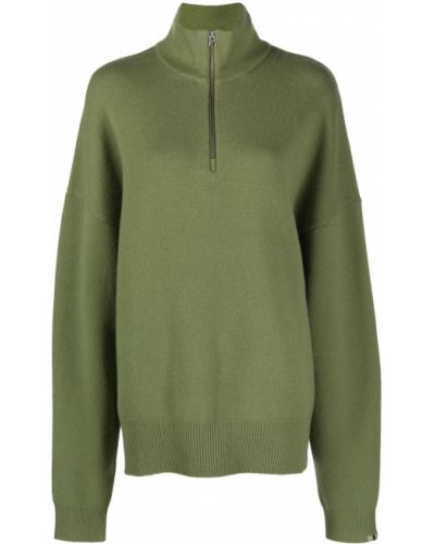 Zip kashmir lang genser Extreme Cashmere grønn