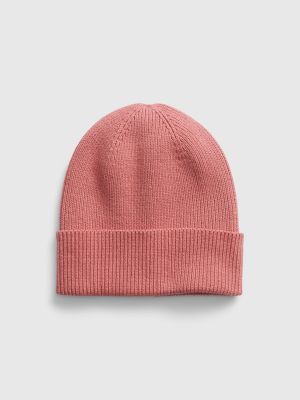 Πλεκτό καπέλο Gap ροζ