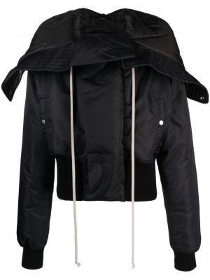 Péřová bunda s kapucí Rick Owens černá